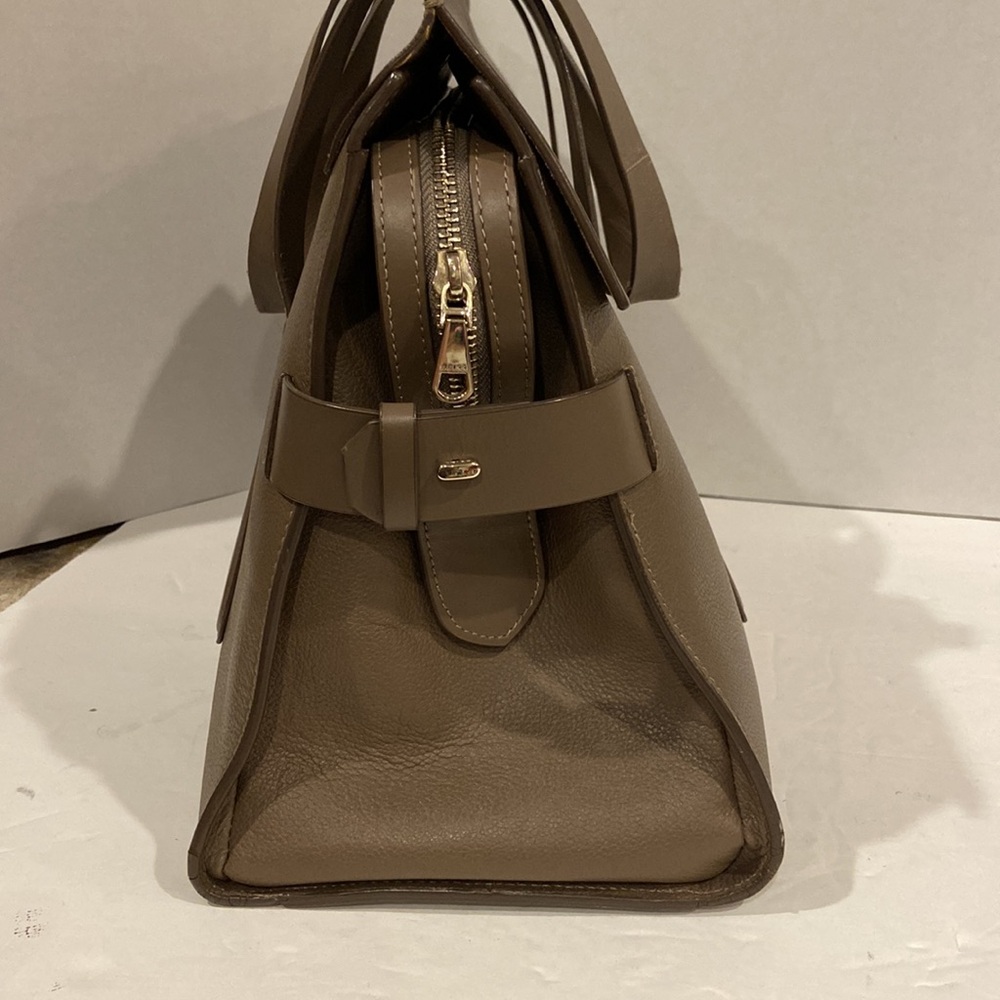 Reiss Large Chancery Leather Grab Bag in Grey - Picture 3 of 12
